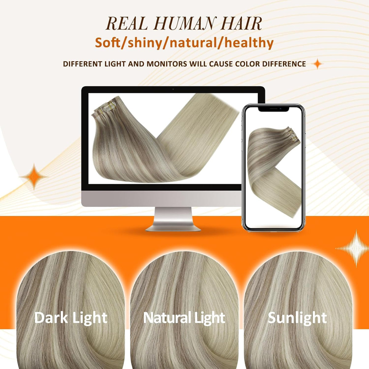 Full Shine Clip in Extensions showcasing natural movement