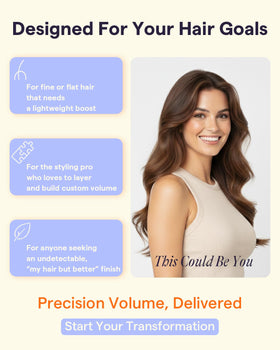 Full Shine Clip-in Extensions showing natural texture