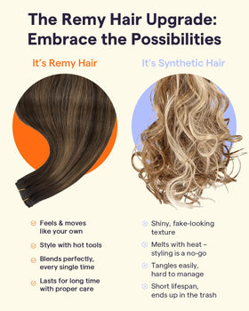 Full Shine clip-in extensions showing secure clips and rubber backing