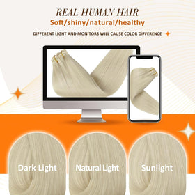 Full Shine Clip-in Extensions showing texture and shine