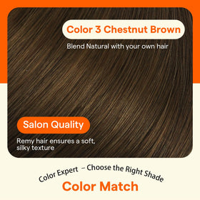 Full Shine Clip-in Extensions side view