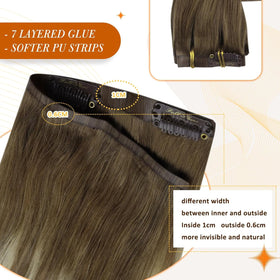 Full Shine clip-in extensions styled in soft waves