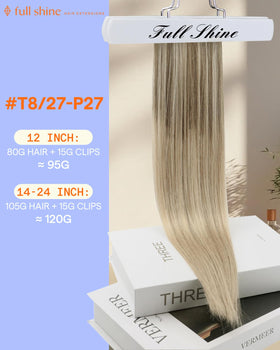 Full Shine Clip in Extensions Teddy Bear Blonde packaging