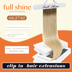 Full Shine Clip-in Hair Extensions 18 Inch packaging