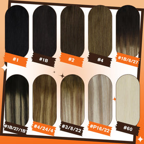 Full Shine Clip in Hair Extensions 60g showing natural blend