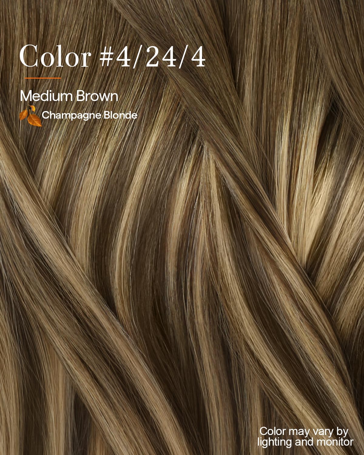 Full Shine Clip-In Hair Extensions Balayage Brown back view