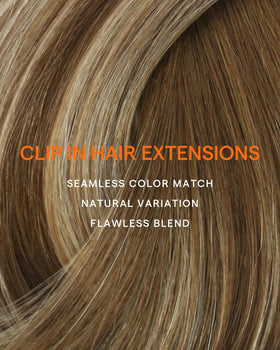 Full Shine Clip in Hair Extensions being applied