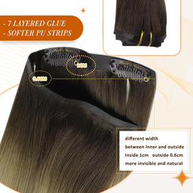 Full Shine clip-in hair extensions blonde highlights