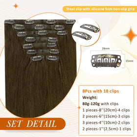 Full Shine Clip in Hair Extensions displayed in packaging