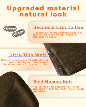 Full Shine Clip-In Hair Extensions displayed in packaging