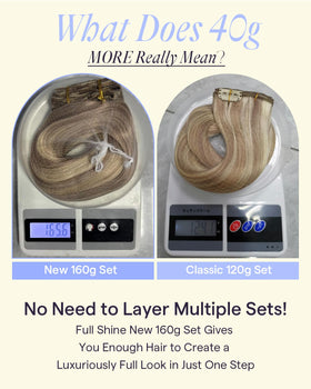 Full Shine Clip-In Hair Extensions displayed in various fashion colours