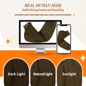 Full Shine Clip-In Hair Extensions displayed on a table