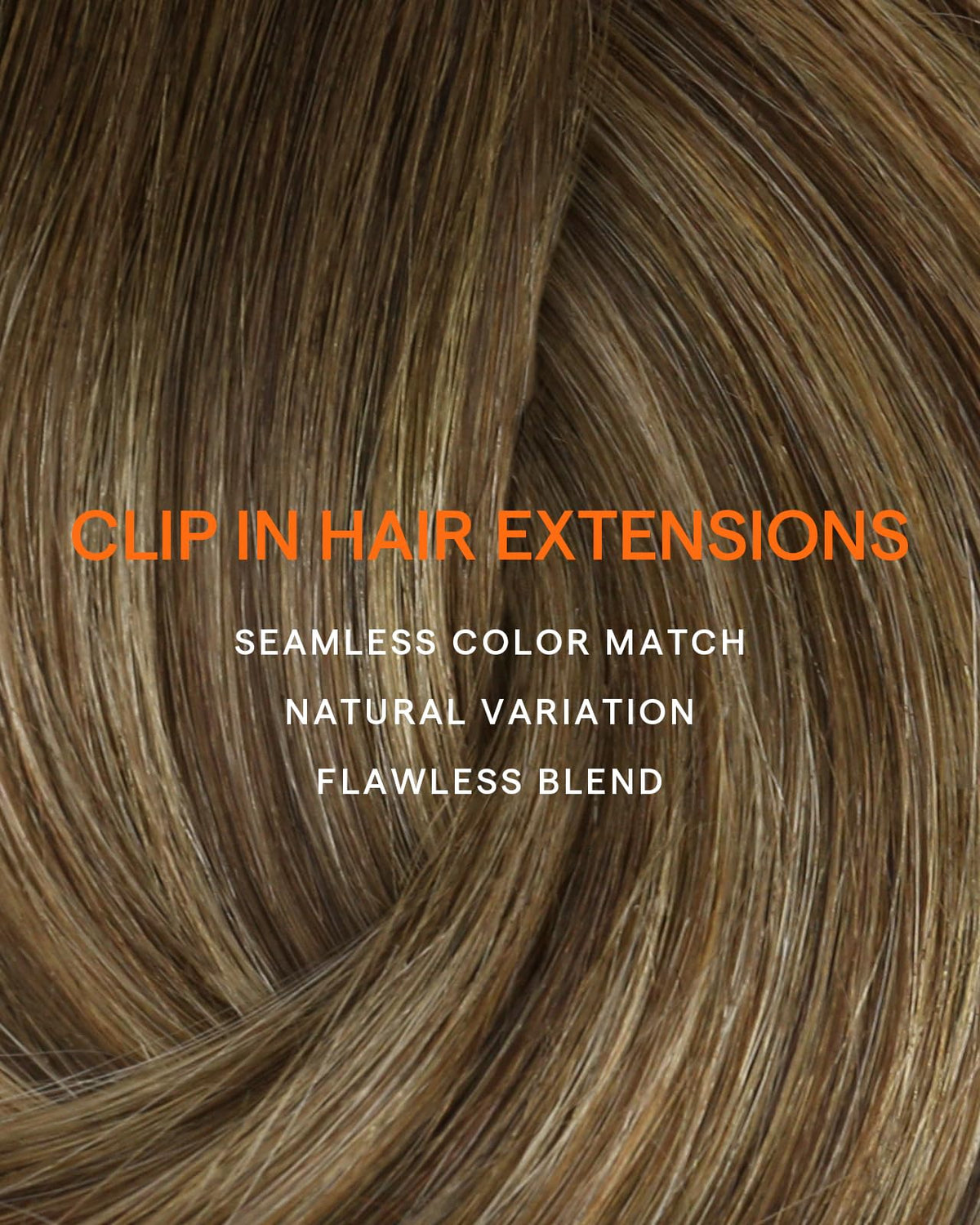 Full Shine Clip in Hair Extensions in different light settings