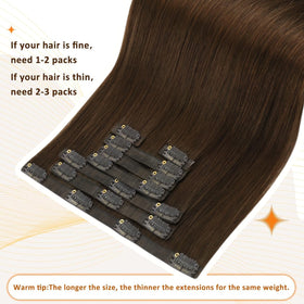 Full Shine Clip-In Hair Extensions in natural light