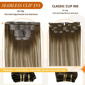 Full Shine Clip in Hair Extensions in packaging