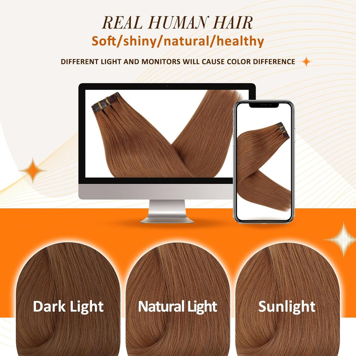 Full Shine Clip In Hair Extensions installation process