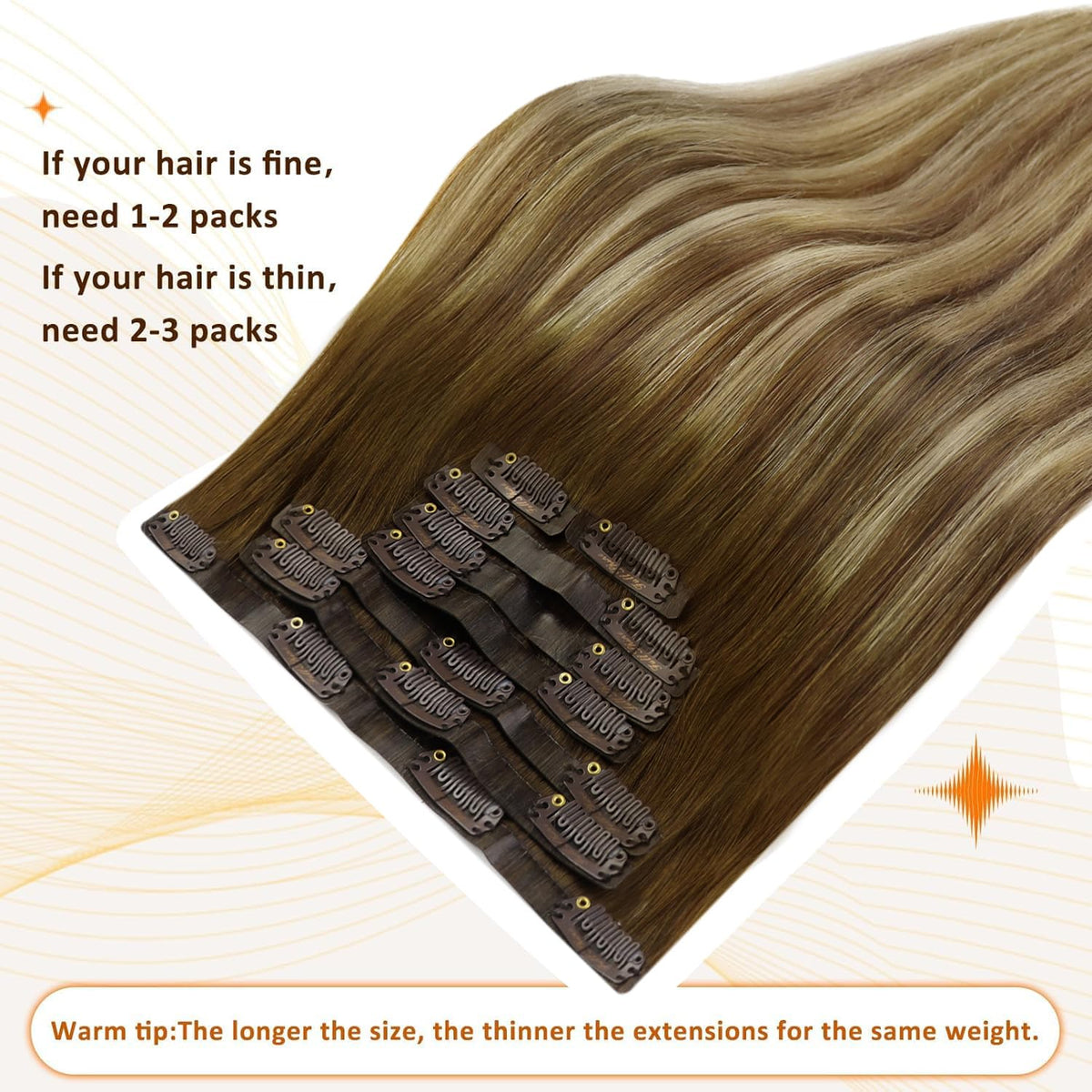 Full Shine Clip-in Hair Extensions installation process