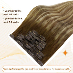 Full Shine Clip-in Hair Extensions installation process