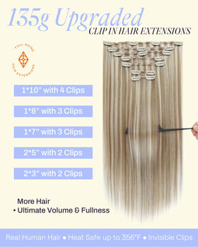Full Shine Clip in Hair Extensions packaging