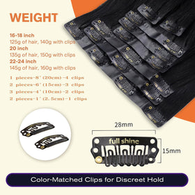 Full Shine Clip in Hair Extensions packaging