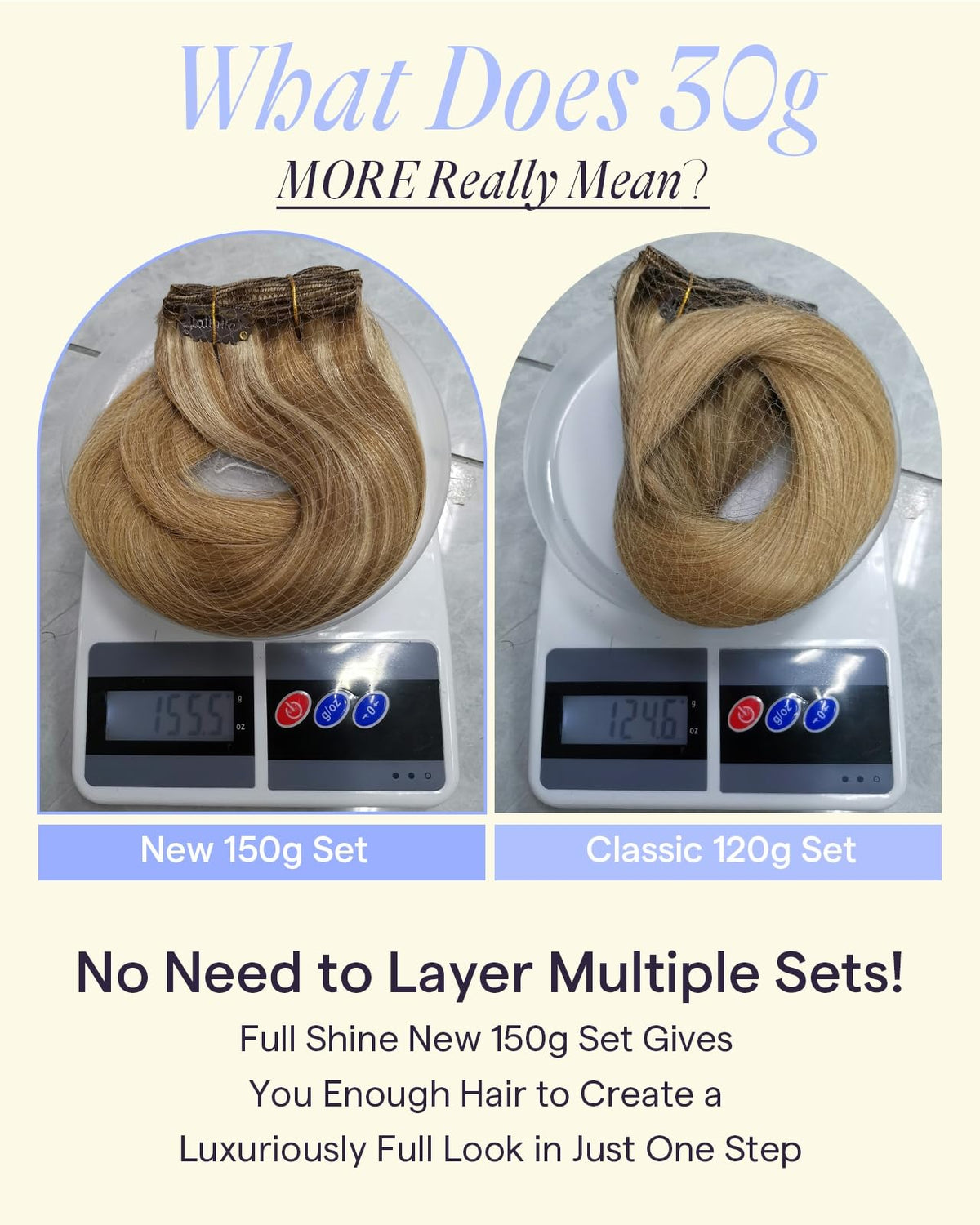 Full Shine Clip in Hair Extensions packaging and contents