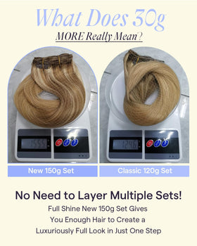 Full Shine Clip in Hair Extensions packaging and contents