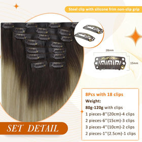 Full Shine clip-in hair extensions packaging and details