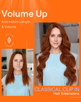Full Shine Clip in Hair Extensions packaging front view