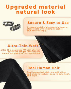 Full Shine Clip in Hair Extensions packaging with details