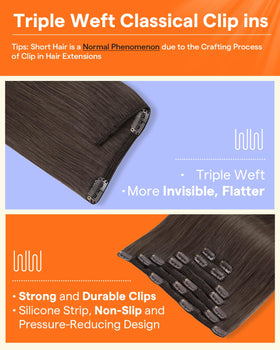 Full Shine Clip-In Hair Extensions showing clips