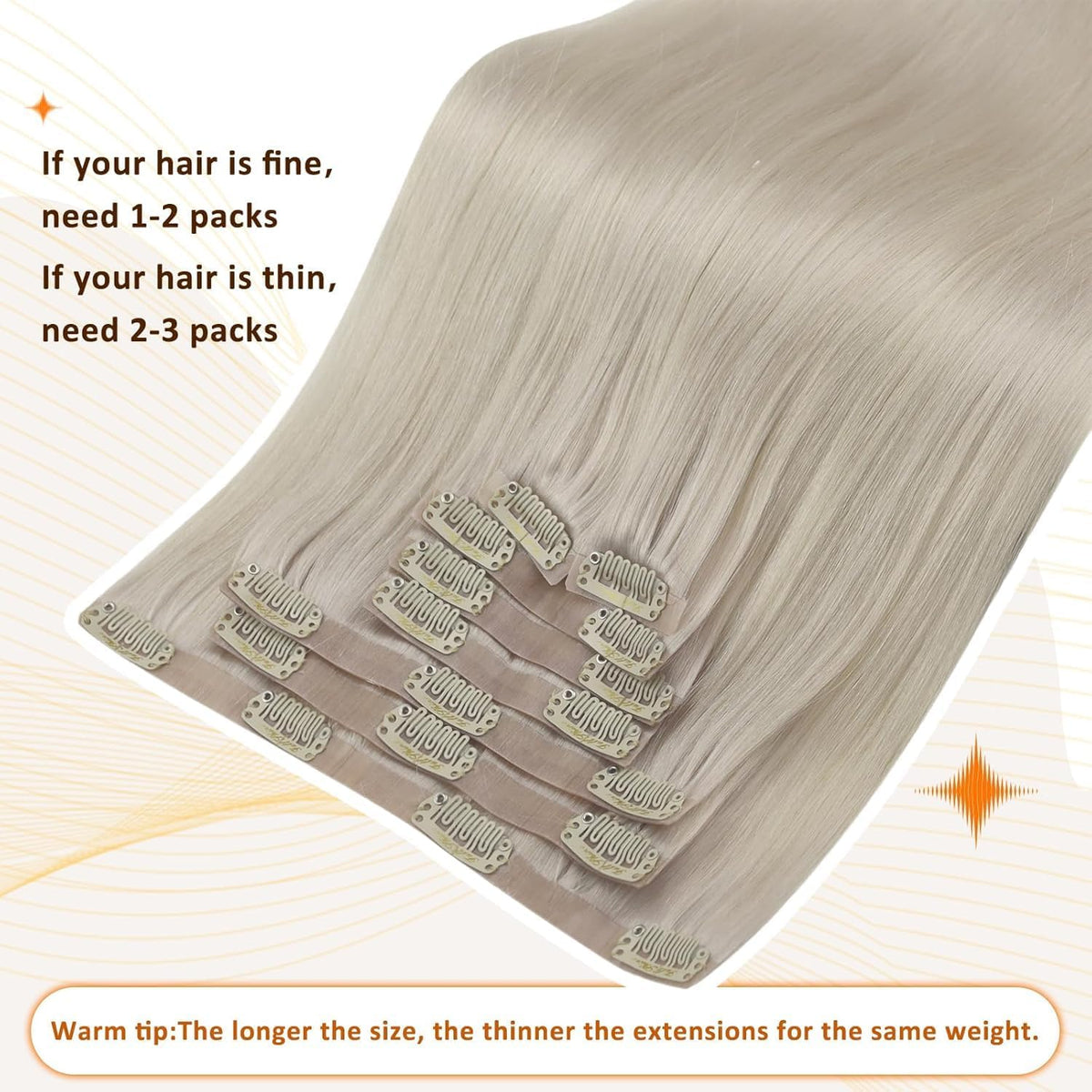 Full Shine Clip in Hair Extensions showing natural movement