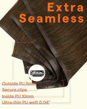 Full Shine Clip-In Hair Extensions showing secure clip