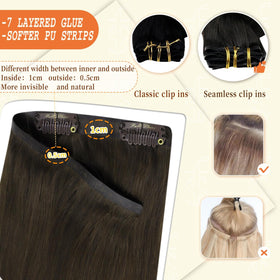 Full Shine Clip-in Hair Extensions showing secure clips