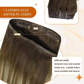 Full Shine Clip-In Hair Extensions styled in soft waves