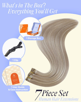 Full Shine Clip-In Hair Extensions with consistent thickness