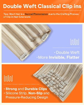 Full Shine Clip on Hair Extensions 7 Piece Set packaging