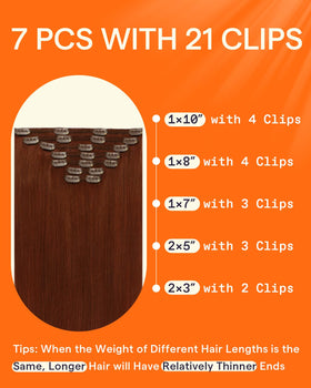 Full Shine Copper Mahogany extensions displayed in packaging