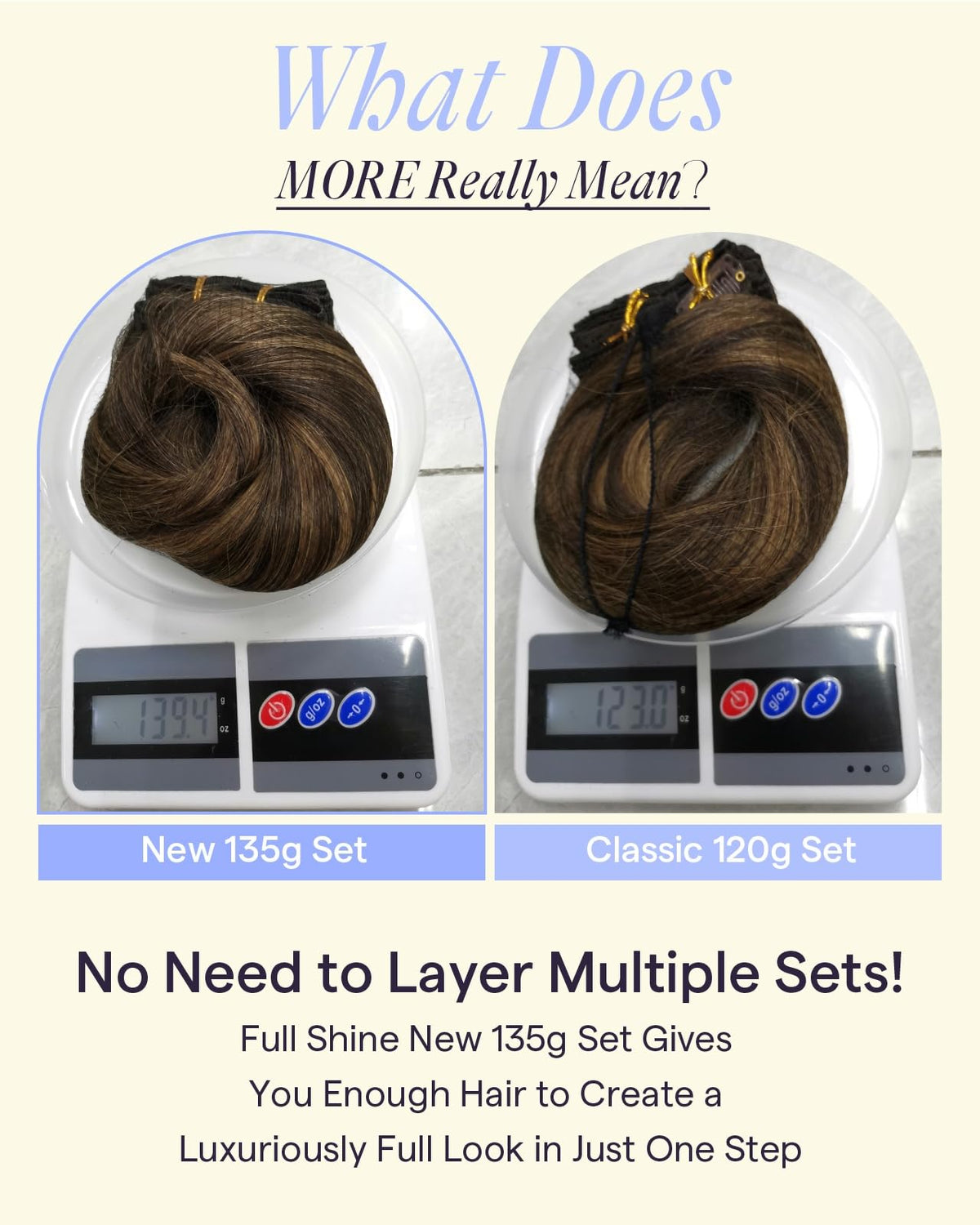Full Shine Dark Brown Clip in Hair Extensions 16 Inch close-up of clips