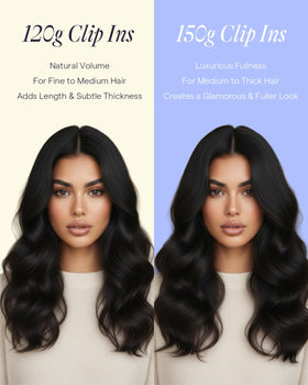 Full Shine Dark Brown Clip-in Hair Extensions back view