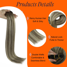 Full Shine Double Weft Hair Extensions 22 Inch packaging