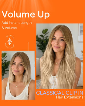 Full Shine extensions showing the double weft design