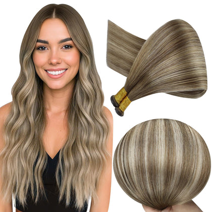 Full Shine Genius Weft 24 Inch human hair extensions front view