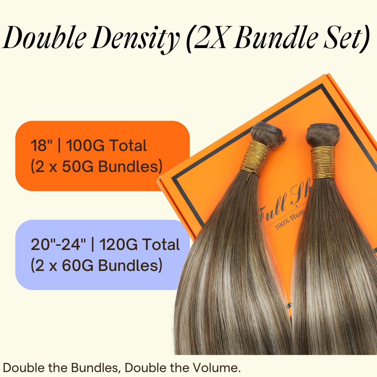 Full Shine Genius Weft Extensions 22 Inch back view