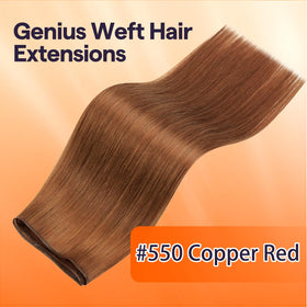 Full Shine Genius Weft Hair Extensions 14 Inch close-up of texture