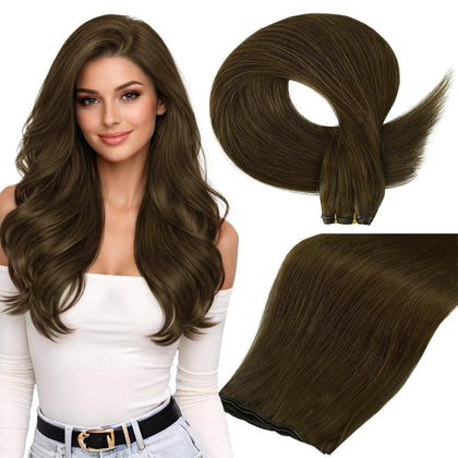 Full Shine Genius Weft Hair Extensions 14 Inch front view