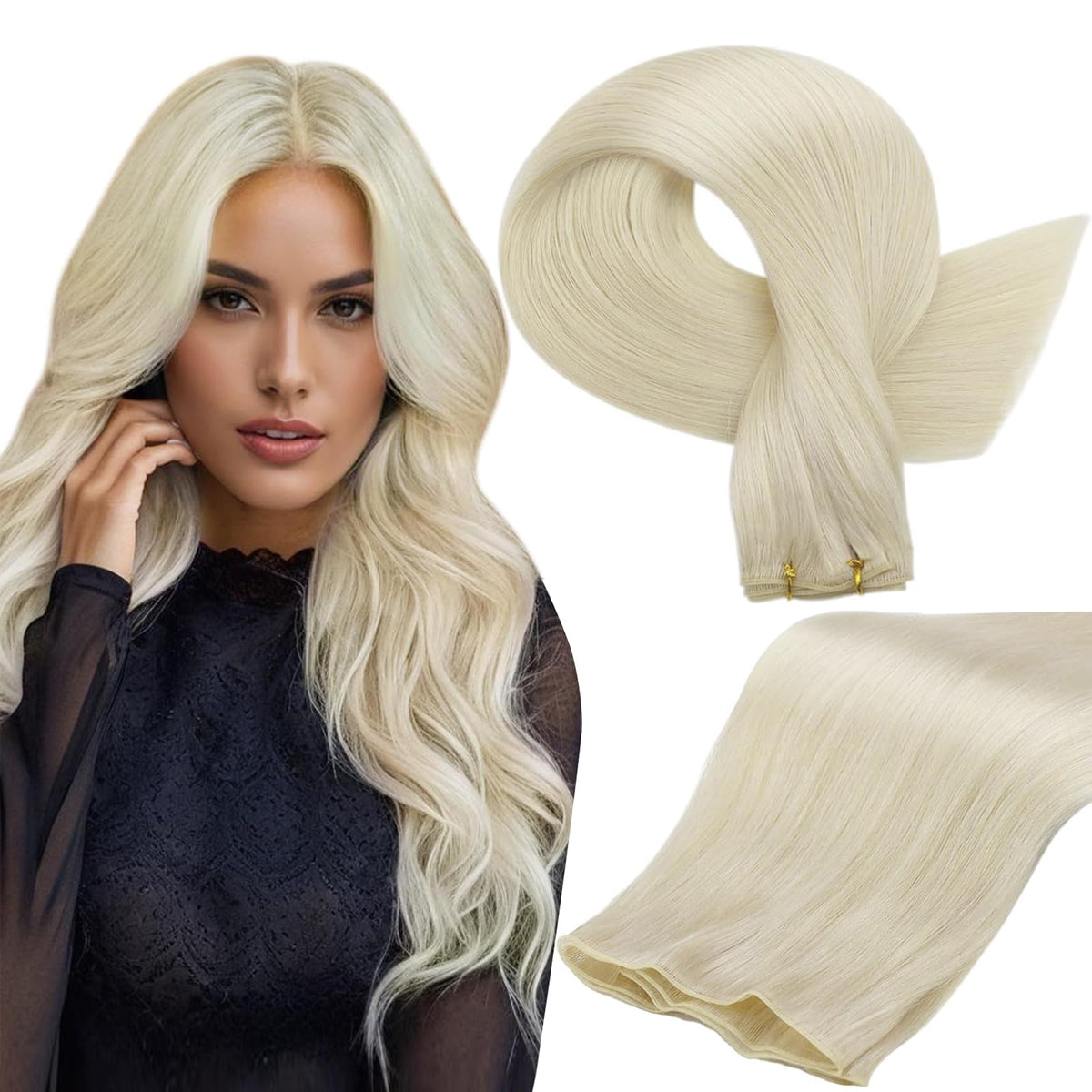 Full Shine Genius Weft Hair Extensions 14 Inch front view