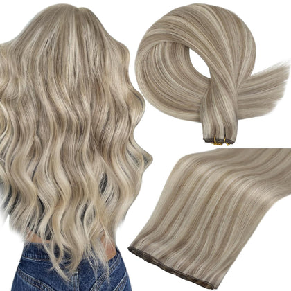 Full Shine Genius Weft Hair Extensions 14 Inch front view