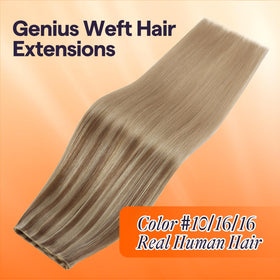 Full Shine Genius Weft Hair Extensions 14 Inch packaging