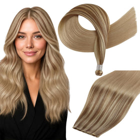 Full Shine Genius Weft Hair Extensions 16 Inch front view