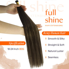Full Shine Genius Weft Hair Extensions 18 Inch 80g packaging